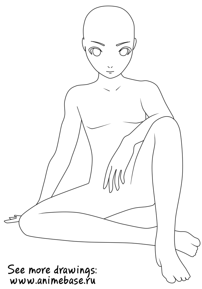 Featured image of post Anime Boy Sitting Drawing Draw an egg shape for the head and then draw the rest of the body using lines